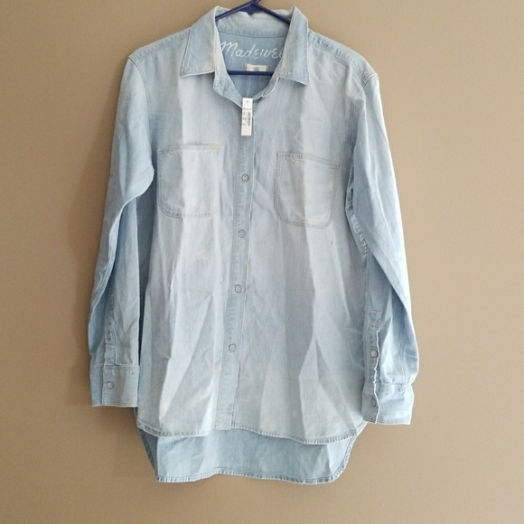 Madewell Tops - Madewell Distressed Chambray Shirt